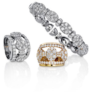 Diamantringer og armring