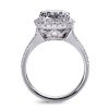 5 ct. cushion cut diamond ring in platinum with split shank