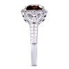 Cognac colored diamond ring in platinum