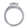 Radiantslipt diamantring i platina med briljanter