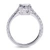 Oval cut diamond engagement ring in platinum