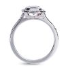 Smaragdslipt diamantring i platina med briljanter
