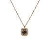 Exclusive collection pendant in rose gold with cushion cut champagne diamond