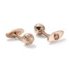 Shamballa SOS mansjettknapper i rosé gull med diamanter