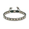 Shamballa small lock bracelet in black rhodium rose gold with white diamonds