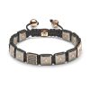 Shamballa lock armbånd i rosé med sorte diamanter og brillianter