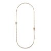 Shamballa royal necklace in yellow gold with white diamonds
