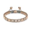 Small lock armbånd i rosé gull med diamanter