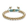 Shamballa 6mm non-braided bracelet in yellow gold with white diamonds