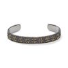 Shamballa SOS armring i sortrhodinert gult gull med diamanter