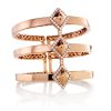 Cocktail armring i roségull med diamanter
