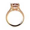 5.07 ct. champagnefarget diamantring i roségull