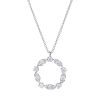 Fancy cut pendant in white gold and white diamonds