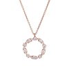 Fancy cut pendant in rose gold and white diamonds