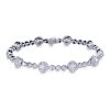 Exclusive rosette bracelet in white gold and diamonds