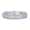 Florentine bracelet in white gold with white diamonds