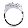 Cocktail ring in white gold with fancy cut white diamonds