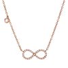 Eternity pendant in rose gold with white diamonds