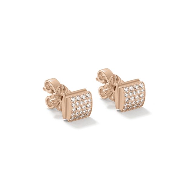 Shamballa lock ørepynt i roségull med diamanter