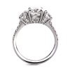 Trestensring i platina med diamanter