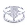 Circle ring i hvitt gull med diamanter