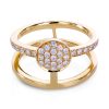 Circle ring i gult gull med diamanter