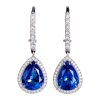 Tanzanite and white diamond earrings in white gold