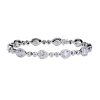 Fancy cut exclusive collection diamond bracelet in white gold