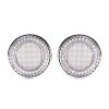 Cufflinks in white gold with pattern slate and white diamonds