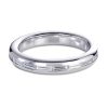 Baguetteslipt diamantring i platina