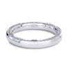 Side set white diamond ring in white gold