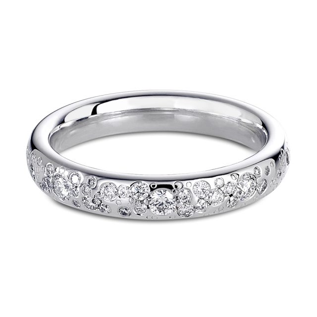 Stardust giftering i hvitt gull med diamanter