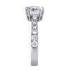 Double eagle cushion-slipt diamantring i platina