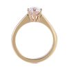 6-klørs forlovelsesring i roségull med briljantslipt diamant