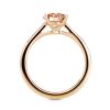 Enstensring i roségull med champagnefarget diamant