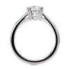 Solitaire platinum ring with cushion cut white diamond