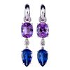 Small creol earrings in white gold