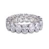 Eternity ring in white gold with oval cut diamonds