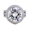 7,42 ct. briljantring i hvitt gull