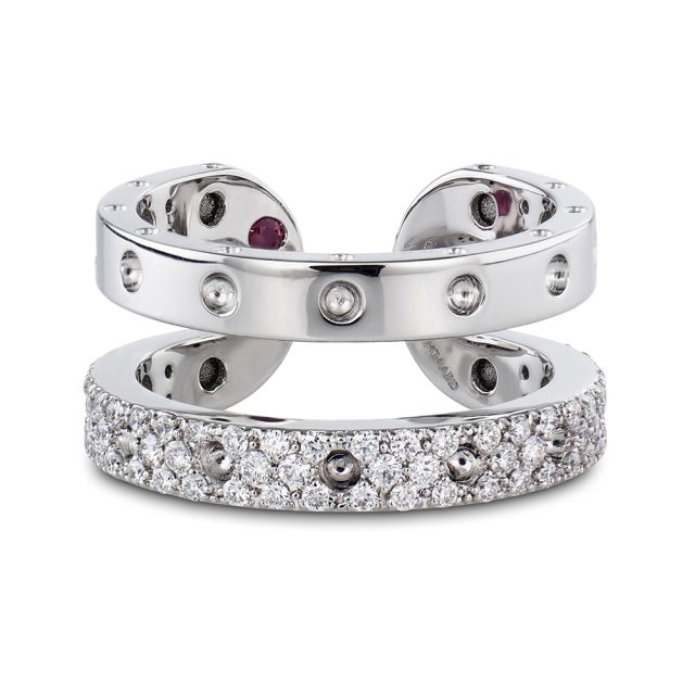 Symphony ring i hvitt gull med diamanter