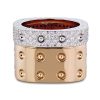 Pois Moi ring in white and rosé gold with diamonds