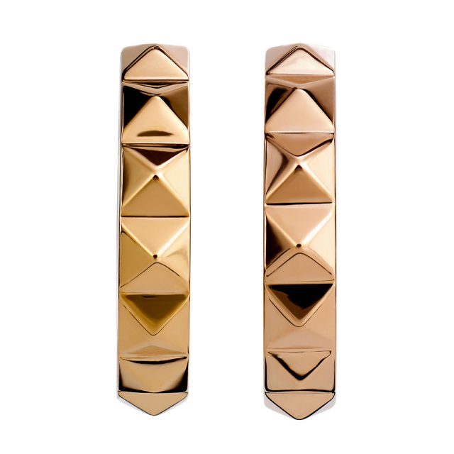 Rock and Diamonds earrings in rosé gold