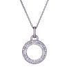 Fantasy pendant in white gold with diamonds