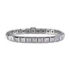 Square bracelet in white gold set with princess cut diamonds
