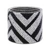 Cashmere bracelet in white gold with black and white diamonds