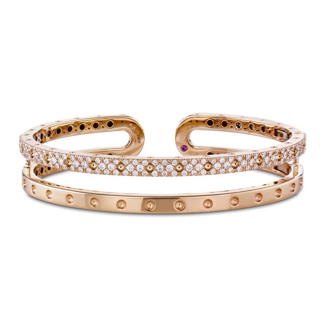Symphony armring i rosé gull med diamanter