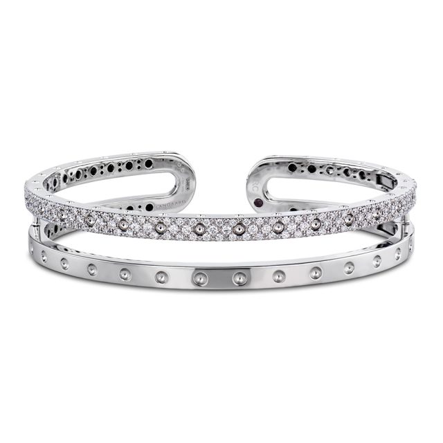 Symphony armring i hvitt gull med diamanter