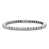 Rock & Diamonds bracelet with white diamonds in white gold