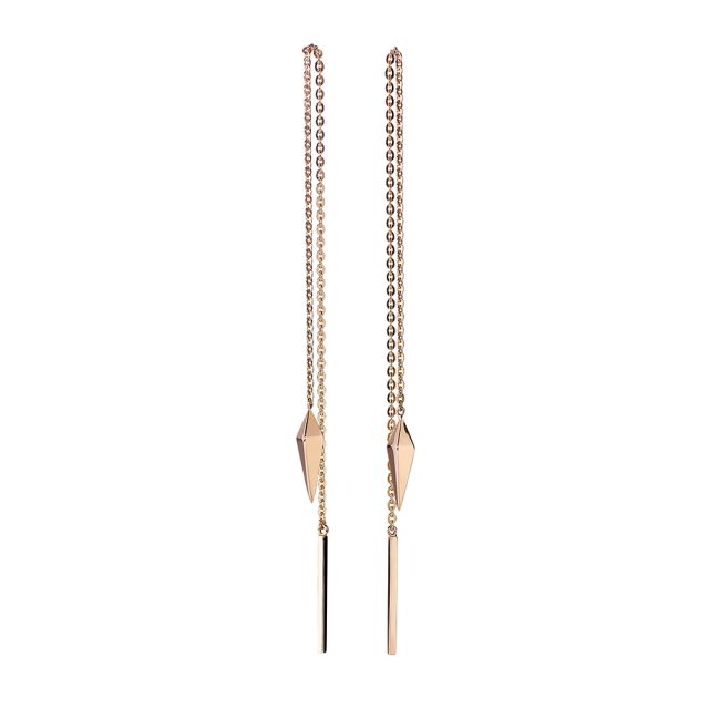 SPEAR earrings in polished rosé gold