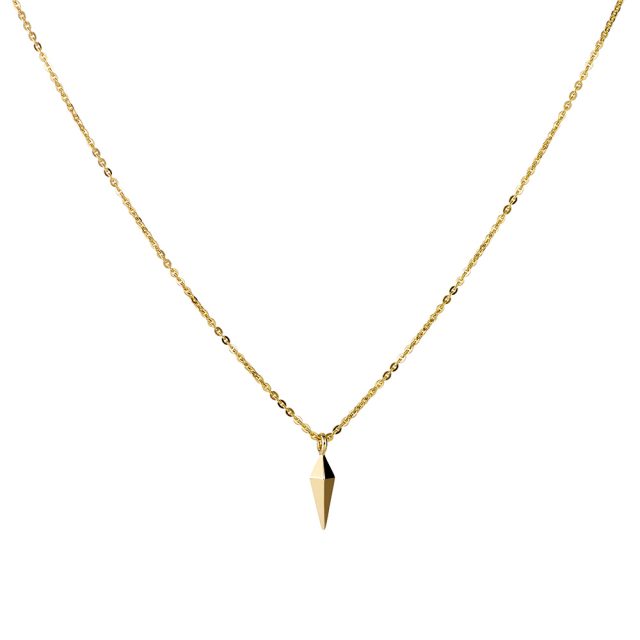SPEAR necklace in polished yellow gold